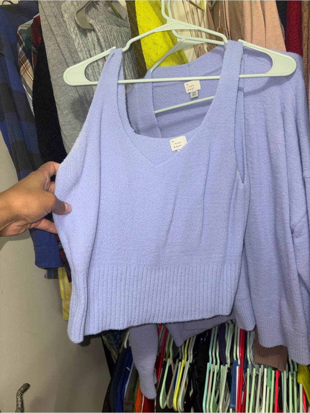 a new day Lilac V-Neck Sweater Vest